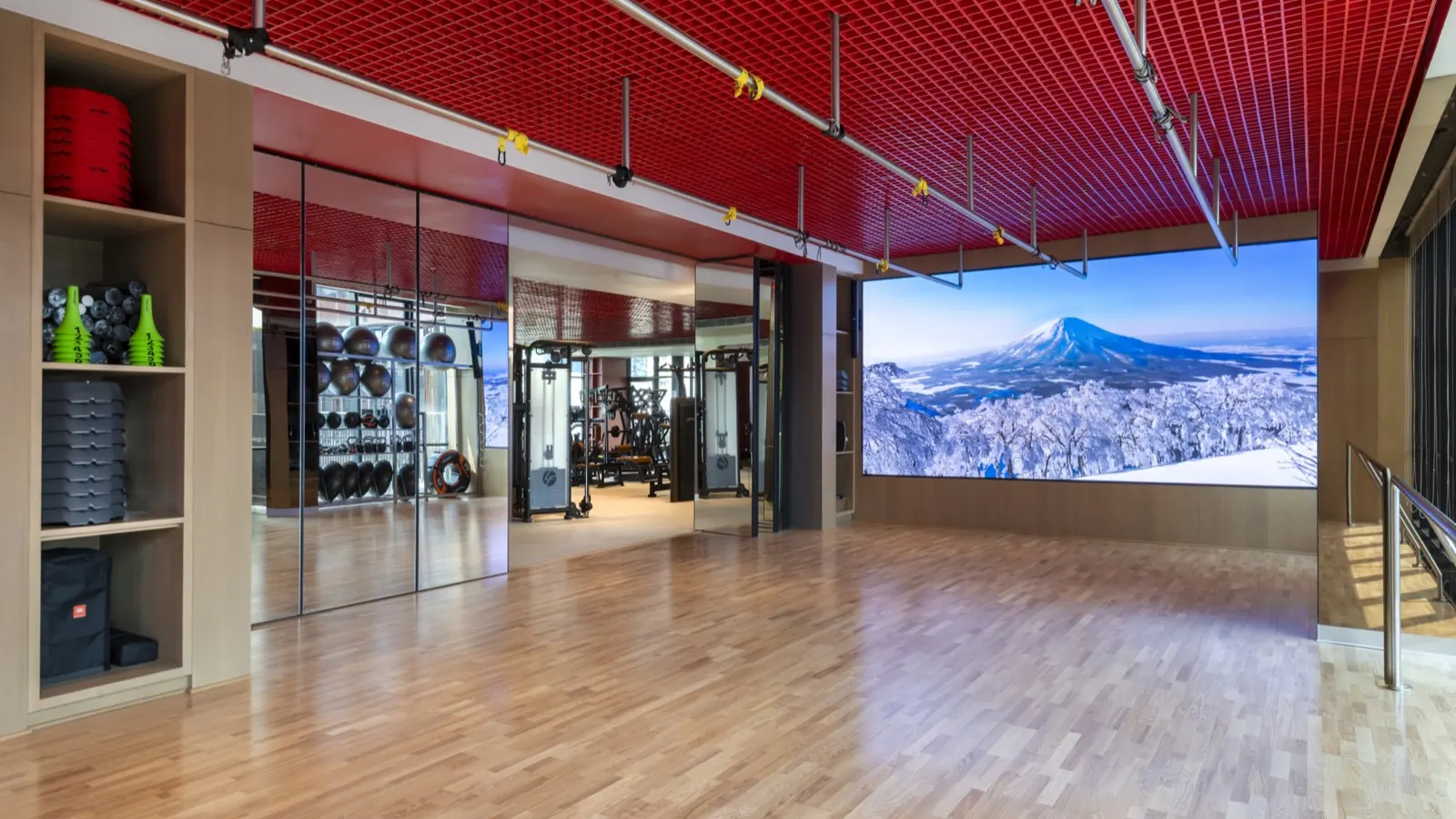 Movement studio with training equipment